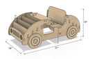 FELIX- Car Inspired Double Sided Bookshelf