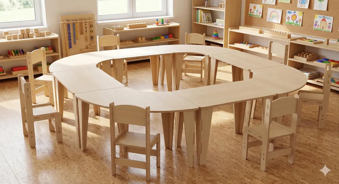 ASHTYN- U Shape Table with Set of 4 Chairs, photo 5 of 5
