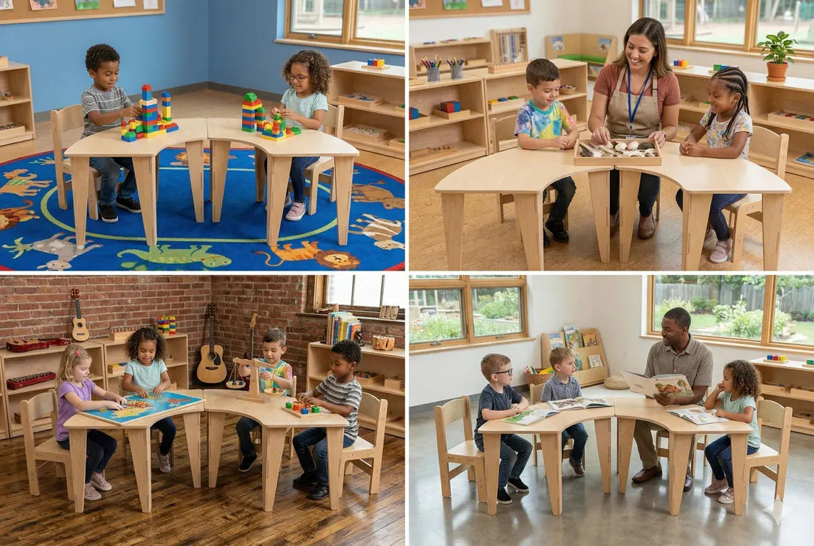 ASHTYN- U Shape Table with Set of 4 Chairs, photo 4 of 5