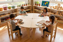 ARI- Semi-Circle Table with Set of 4 Chairs