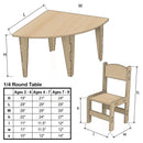 ARI- Semi-Circle Table with Set of 4 Chairs