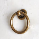 Plain Antique Brass "Capri" Ring Drawer Pulls