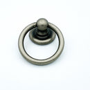 Plain Antique Silver "Capri" Ring Drawer Pulls