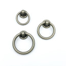 Plain Antique Silver "Capri" Ring Drawer Pulls