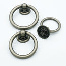 Plain Antique Silver "Capri" Ring Drawer Pulls
