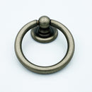 Plain Antique Silver "Capri" Ring Drawer Pulls