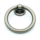 Plain Antique Silver "Capri" Ring Drawer Pulls