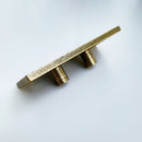 Rectangular Granada Aged Brass Drawer Handles by Forge Hardware Studio