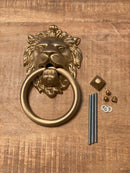 Satin Gold Lionhead Door Knocker