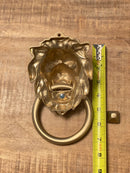Satin Gold Lionhead Door Knocker
