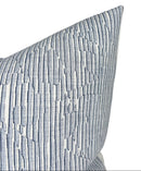 Cadence Striped Pillow Cover in Denim Blue