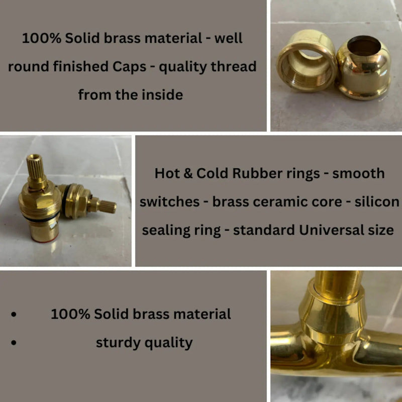 Unlacquered Brass Bathroom Tub Filler Faucet