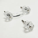 Glass Depression Clear Drawer Pull and Cabinet Knobs