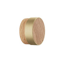 Oak, Walnut, Black and Brass "Radio"  Round Cabinet Knobs