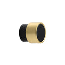 Oak, Walnut, Black and Brass "Radio"  Round Cabinet Knobs