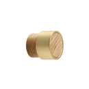 Oak, Walnut, Black and Brass "Radio"  Round Cabinet Knobs