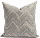 Mali Chevron Woven Pillow Cover in Slate