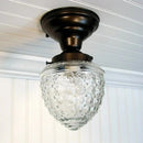 Antique Acorn Glass Flush Mount Ceiling Light | 5" by The Lamp Goods