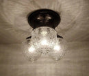 Antique Acorn Glass Ceiling Light | 3-Light Chain Trio by The Lamp Goods