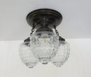Antique Acorn Glass Ceiling Light | 3-Light Chain Trio by The Lamp Goods