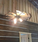 Farmhouse Windmill STATIONARY Chandelier Lighting Fixture 30" by The Lamp Goods