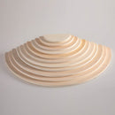11-Piece Large Wooden Rainbow Stacking Semi-Circle Building Board Set – Natural Colors