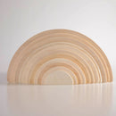 11-Piece Large Wooden Rainbow Stacking Semi-Circle Building Board Set – Natural Colors