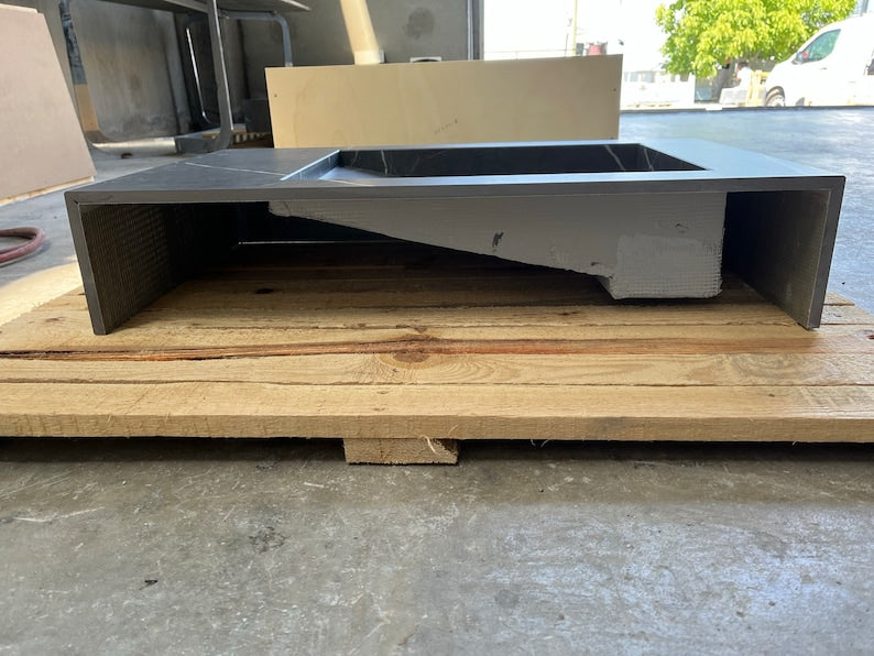 Pietra Grey Engineered Porcelain Bathroom Sink Italian Handcrafted, photo 7 of 7