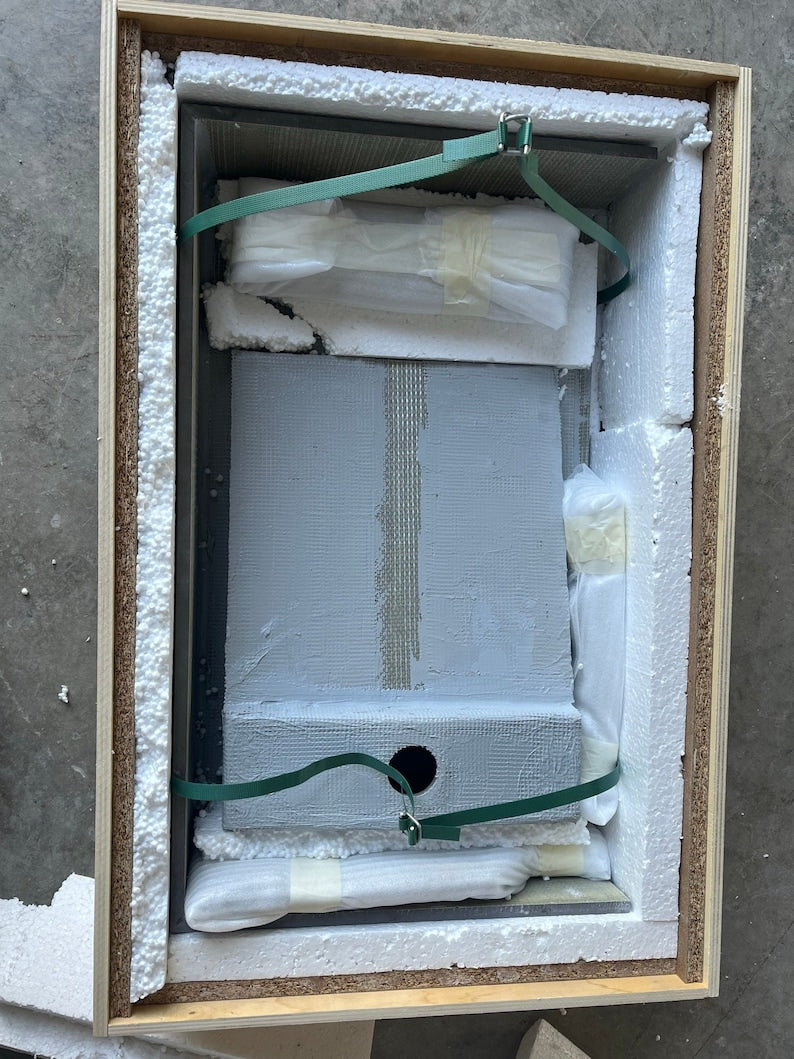 Pietra Grey Engineered Porcelain Bathroom Sink Italian Handcrafted, photo 6 of 7