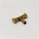 Hourglass "Tuscany" Drawer Pulls and Knobs in Antique Brass