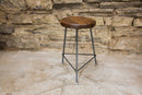 FREE SHIPPING Bar stools counter height - Industrial counter stools with metal legs -Reclaimed wood bar height bar stools for man cave decor