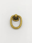 Ring Pulls "Oval" Bail Antique Brass Drawer Pulls