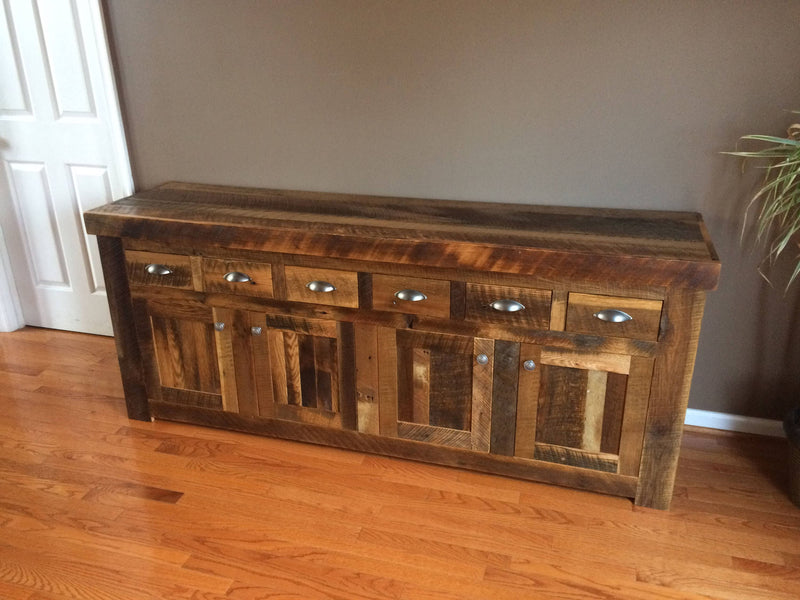 Sideboard Buffet, Primitive Chestnut Hutch, Rustic Kitchen Sideboard, Oak Buffet, Hutch Buffet, Bohemian Hutch, Solid Wood Buffet, Rustic