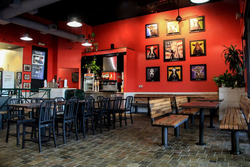 Bolted Down Bench With Back - Reclaimed Furniture For Restaurants - Wooden Bench With Back For Cafe