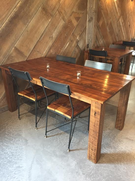 CIDER HOUSE- Reclaimed Wood Bar Stools With Back - Rustic Stools - Counter Stools - Counter Height Chairs With Back