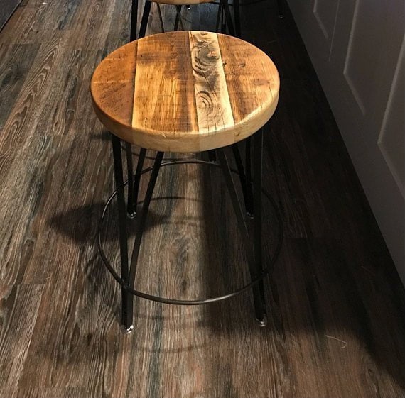 Counter Height Stool, Counter Stools, Bar Stools Counter Height, Rustic Bar Stools /ICE CREAM/ Reclaimed Wood Stool, Modern Farmhouse Stools