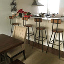 Bar stools with backs counter height - THE BREWSTER- Farmhouse rustic counter stools industrial -Stools reclaimed seat unique man cave decor