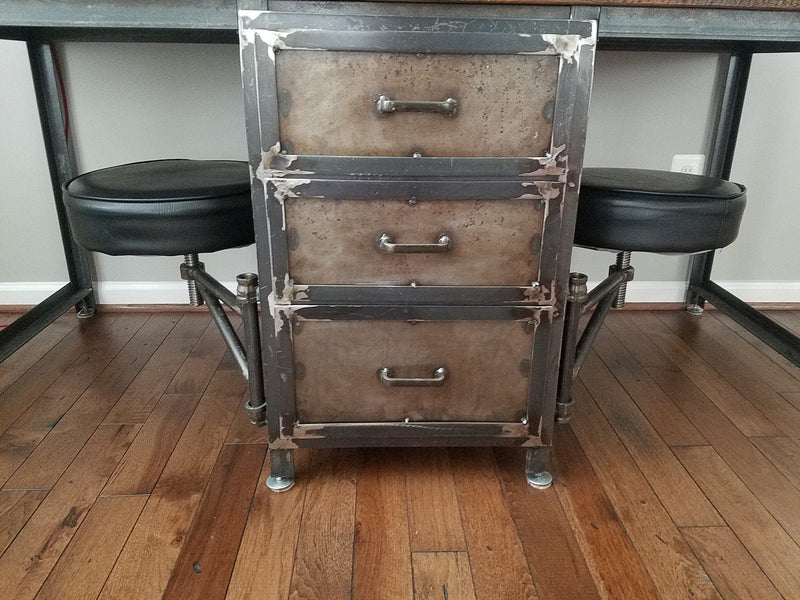 Wood Desk With Drawers, Industrial Desk, Home Office Desk, Antique Style Storage Desk, Rustic Desk, Primitive Furniture,Solid Wood Boho Desk