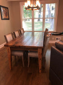 Wormy Chestnut Table, Wood Dining Table, Modern Farmhouse Table, Chestnut Furniture, Rustic Table, Breakfast Table, Plank Table, Antique