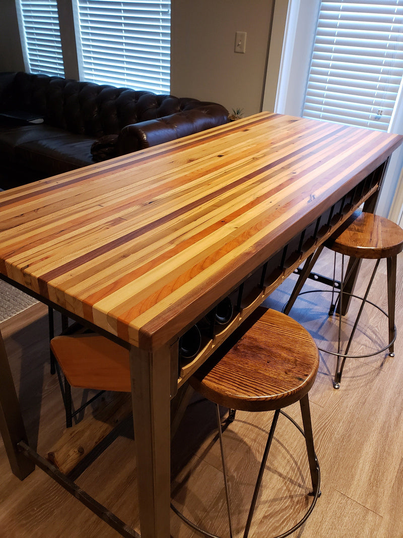 Industrial Kitchen Island, Butcher Block Island, Kitchen Island In Modern Farmhouse, Butcher Block Table, Kitchen Island Base, Island Table