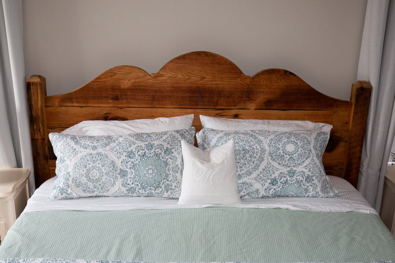 Free Shipping! The Monica Bed,  Scalloped Wood Headboard, Queen Headboard,  King Headboard, Solid Wood Headboard, Reclaimed Wood Headboard