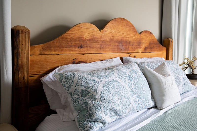 Free Shipping! The Monica Bed,  Scalloped Wood Headboard, Queen Headboard,  King Headboard, Solid Wood Headboard, Reclaimed Wood Headboard