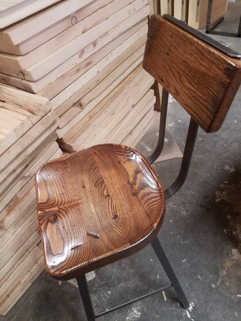 Bar Stools Counter Height, Bar Stools With Backs, Scooped Seat Brewster Stools, Counter Stools, Reclaimed Bar Stool, Farmhouse Bar Stools