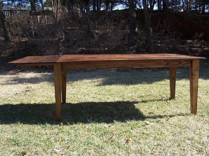 Wormy Chestnut Reclaimed Wood Dining Table, Farmhouse Table, Chestnut Extension Table, Reclaimed Wood Table, Rustic Chestnut Furniture