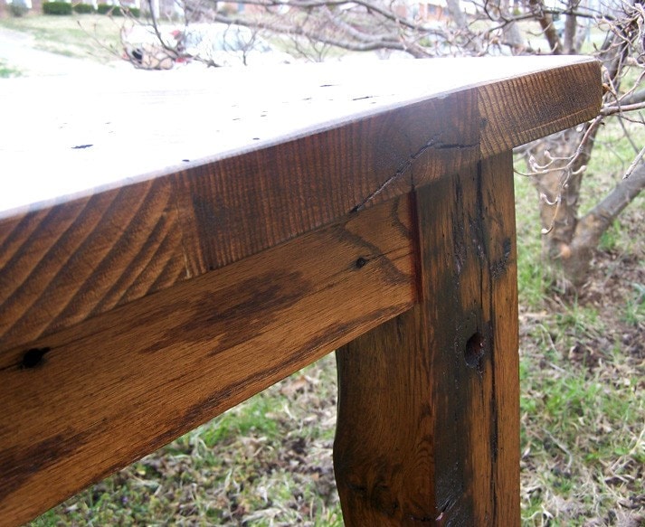 Wormy Chestnut Table, Wood Dining Table, Modern Farmhouse Table, Chestnut Furniture, Rustic Table, Breakfast Table, Plank Table, Antique