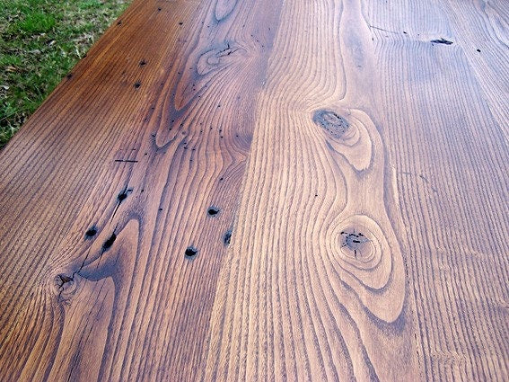 Wormy Chestnut Table, Wood Dining Table, Modern Farmhouse Table, Chestnut Furniture, Rustic Table, Breakfast Table, Plank Table, Antique