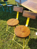 FREE SHIPPING - Wood Bar Stool, Patio Stool, Wood Chair With Back, Sleek Bar Stool, Comfy Stools, Restaurant Bar Stools, Garden Seat