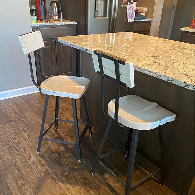 Bar Stools Counter Height, Bar Stools With Backs, Scooped Seat Brewster Stools, Counter Stools, Reclaimed Bar Stool, Farmhouse Bar Stools