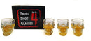 Monkey and Heroes Extra Large Skull Shot Glasses Set of 4