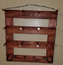 6 Cowboy Hat Rack Vertical | Cowboy Hat Holder |  Rustic Western Hat Display | Handcrafted Wooden Organizer | Space-Saving Home Decor | Made in USA